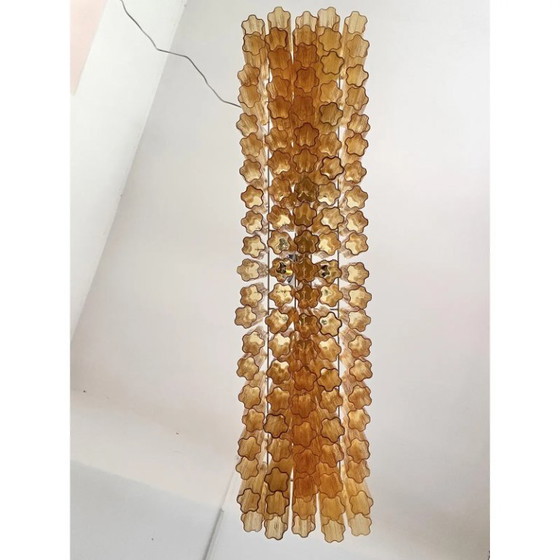 Image 1 of Lustre Tronchi rectangulaire de luxe en verre de Murano doré