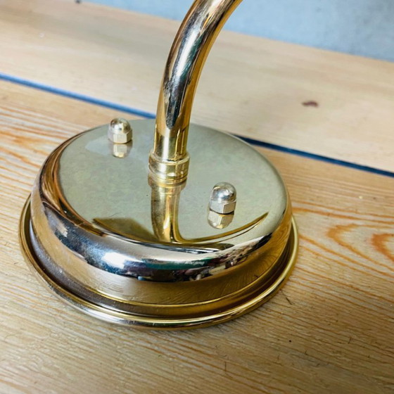 Image 1 of Applique murale réglable en laiton poli de style industriel