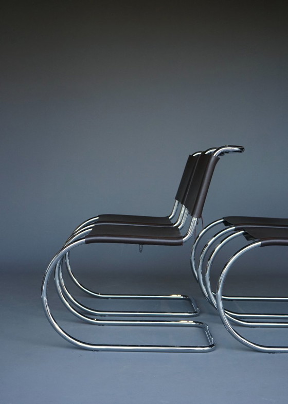 Image 1 of x4 Freischwinger MR 10 im Stil von Ludwig Mies van der Rohe, 1990er Jahre