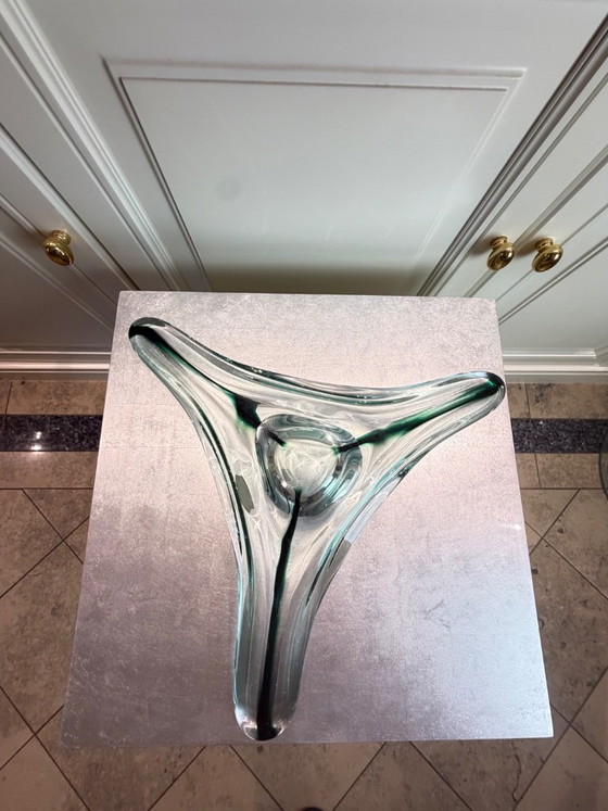 Val Saint Lambert – Large Crystal Freeform Bowl – 1950s – Signed – Val St Lambert (photo 8 of 12)