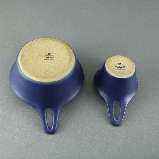 Image 1 of Turi Gramstad-Oliver (1938) - Diseño Turi - Decoración Tor Viking - Juego de 2 cacerolas - Fabricado en Noruega - Fjiggjo Flint