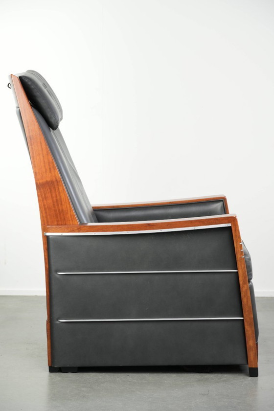 Luxury electrically adjustable Schuitema Art Deco design recliner, model John, from the Decoforma series, (photo 4 of 14)