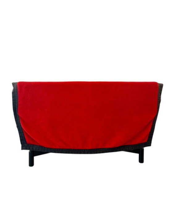 Image 1 of SOFA 'SINDBAD' BY VICO MAGISTRETTI FOR CASSINA RED VIRGIN WOOL