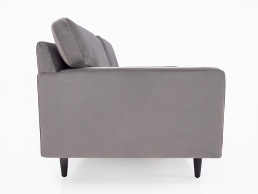 Sofa HELSINKI grey velour, Scandinavian design