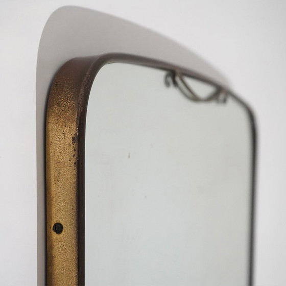 Wandspiegel mit Messingrahmen, 1950er Jahre – Glass (photo 8 of 12)
