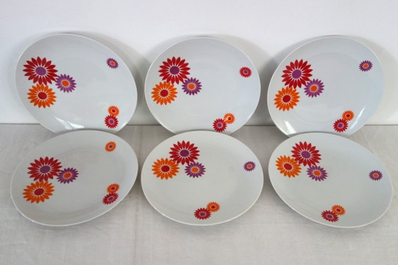 6 Piatti Piani Seltmann Weiden West Germany anni '70 – Stoviglie, Porcelain (photo 2 of 9)