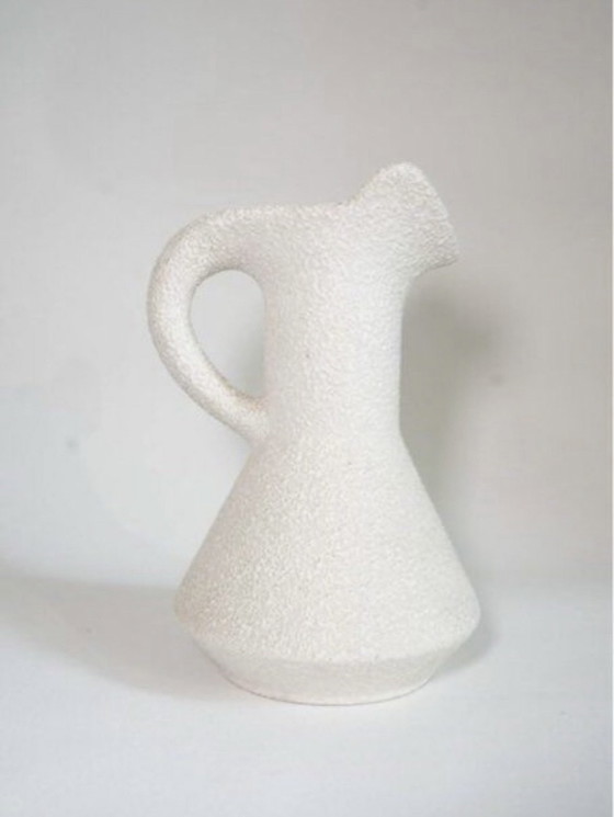 Image 1 of Vintage Bertoncello vase by Roberto Rigon signed, white ceramic from the 70s