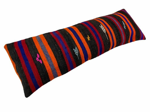 Housse de coussin unique en kilim et tapis – 120 x 40 cm
