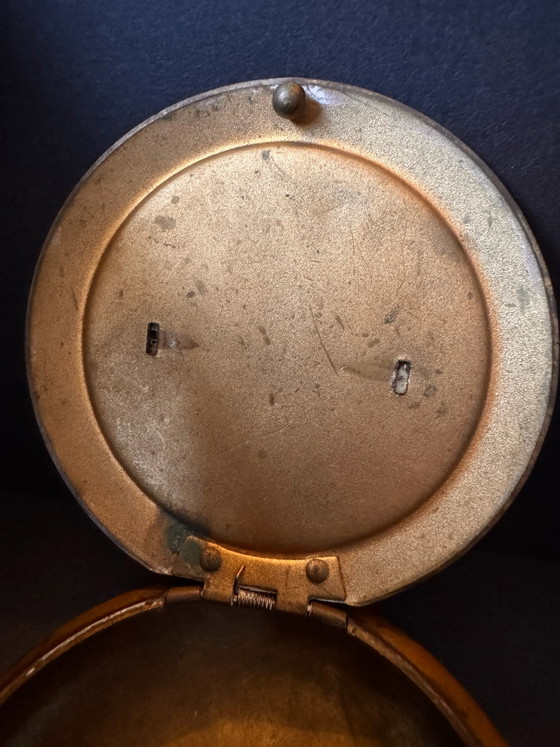 Antique Brass Tobacco/Snuff Box with Hunting Dog Relief (c. 1900), Marked, Decorative Objects, Copper, Brown (photo 10 of 13)