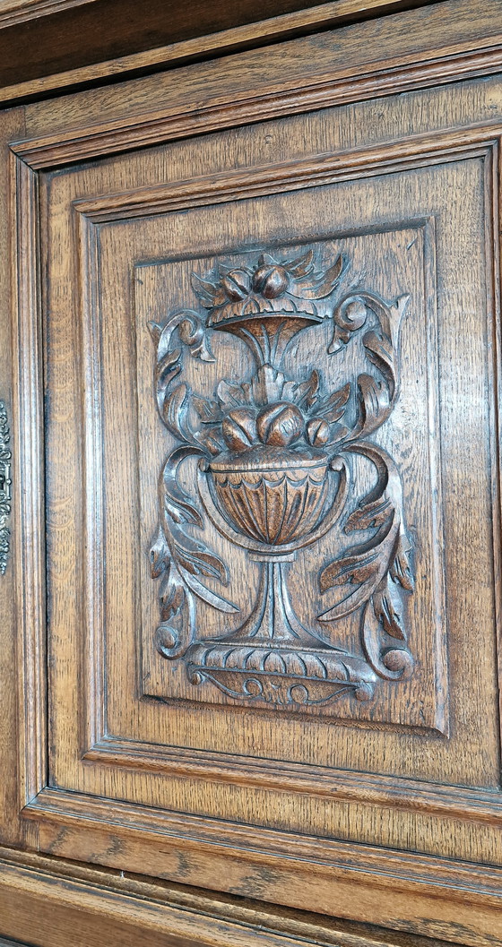 Image 1 of Antique Buffet Cabinet, Dinnerware Cabinet