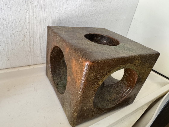 Image 1 of Vintage Cube Vase - Lava