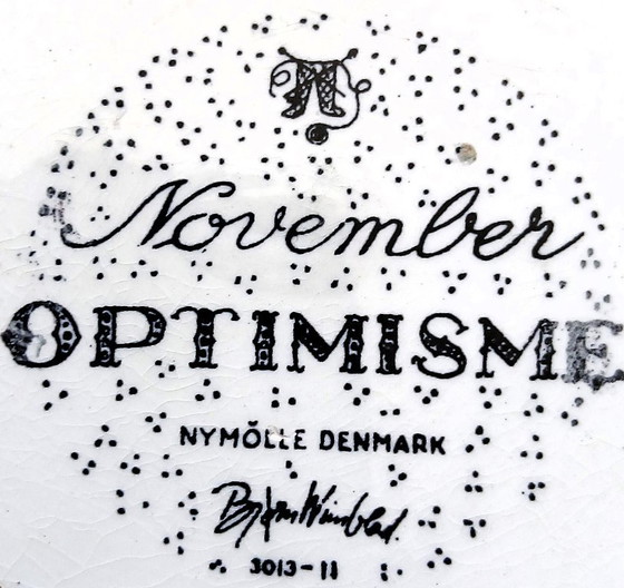 Image 1 of (W012) Piastrella da parete/insegna da muro Winnblat "Optimism" Nymølle Danimarca