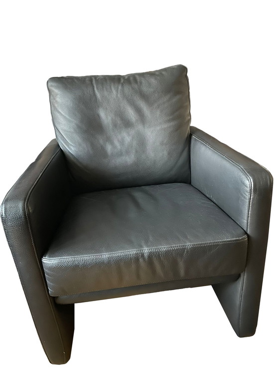 Image 1 of Divano in pelle nera W. Schillig