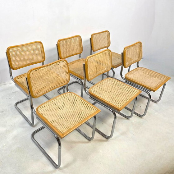 Image 1 of Cesca Stijl Stoelen, Jaren 70 mid century 6 stuks