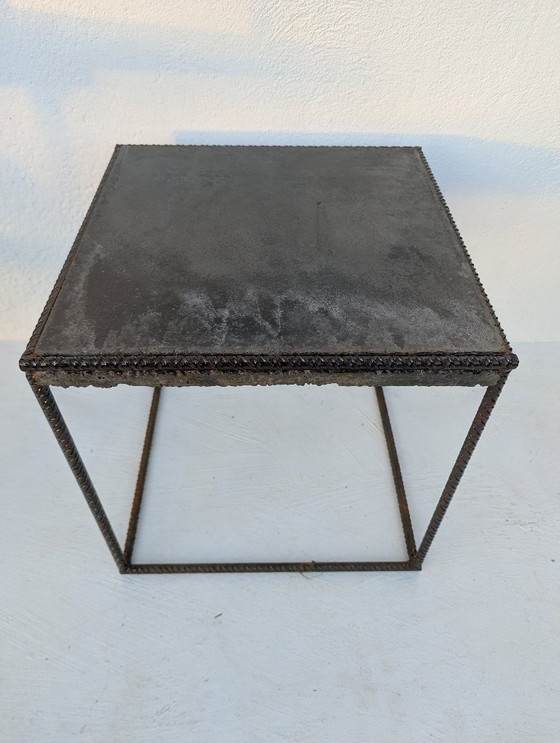 Image 1 of Side table - Mini cube table - Brutalist style