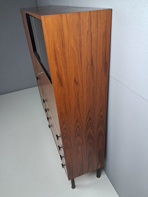 Mobiletto/scrivania vintage a muro di Combineurop, anni '60-'70 – Merk onbekend, Armadi a muro, Wood, Glass (photo 5 of 11)