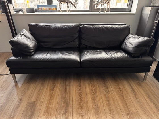 Image 1 of FSM Claro design sofa in black leather