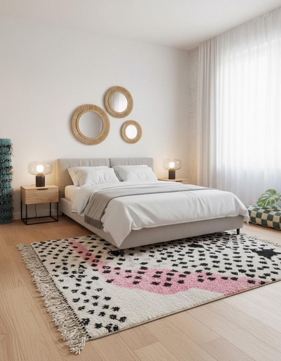 Image 1 of Decorated Moroccan handmade carpet 260cmx160cm