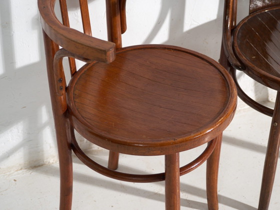 Pair of antique bentwood chairs in the Thonet style – Central Europe, circa 1905 – Dining chairs (photo 20 of 40)