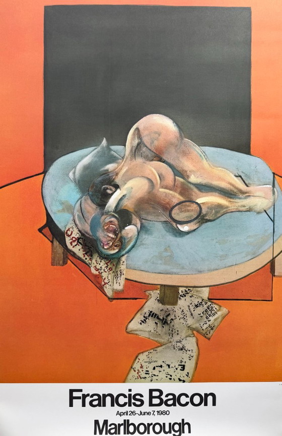 Francis Bacon (1909-1992), Marlborough Gallery, 1980,  Orginal Vintage Exhibition Poster, Paper, Multi Color (photo 4 of 11)