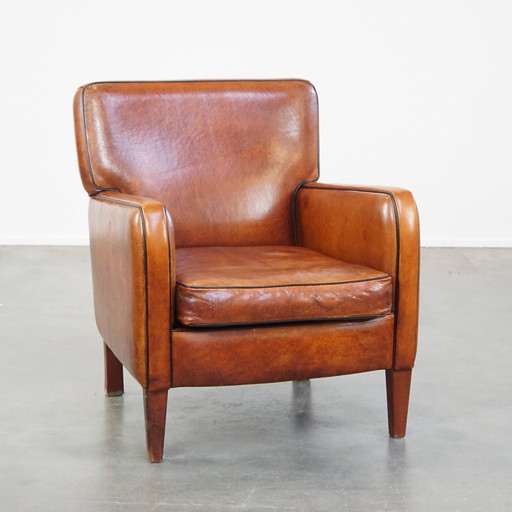 Armchair Gemaakt Van Schapenleer