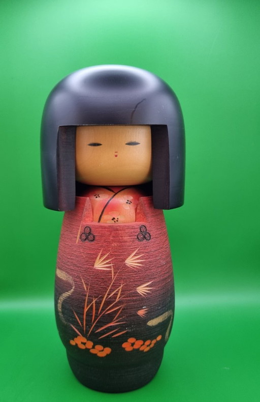 Prächtige „Michiyuki” Kokeshi von Masae Fujikawa