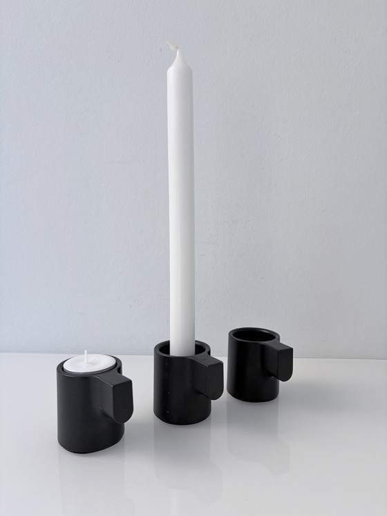 Set of 3 Ikea Ypperlig HAY design Candle holders black – Aluminium (photo 4 of 6)