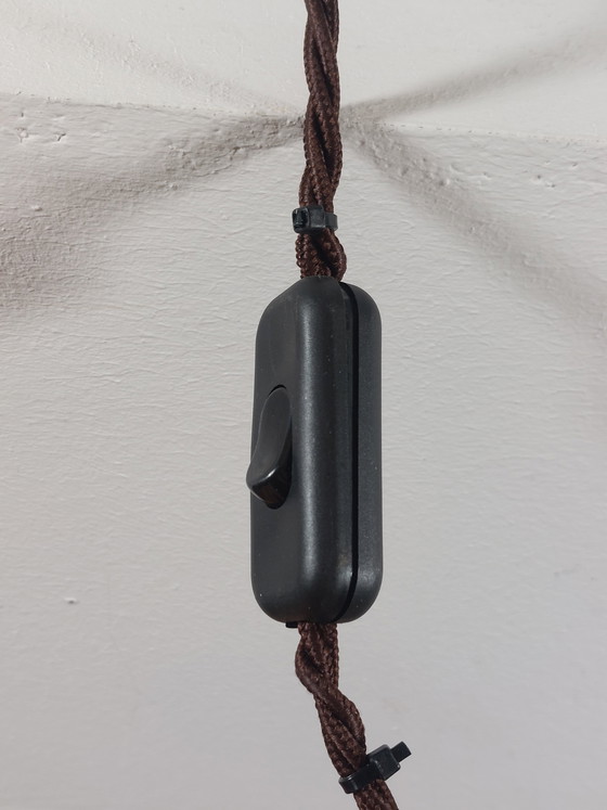 Image 1 of Vintage mid-century unique table lamp with ball base, Art Deco Revival style