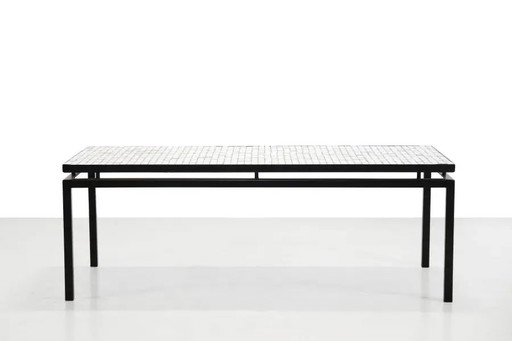 Niederländischer modernistischer Mosaik-Couchtisch aus den 1950er Jahren – salontafels, Metal, Bauhaus (photo 2 of 6)