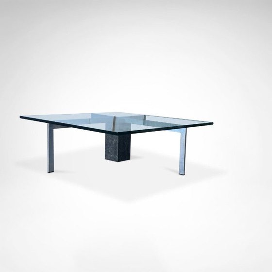 KW1 Glass, Metal And Granite Coffee Table By Hank Kwint For Metaform 1980s – Marble (photo 3 of 7)