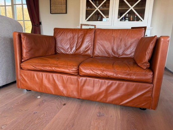 Image 1 of Ensemble de canapés en cuir Durlet - Cognac - Design belge - 3 places + 2 places + 1 place