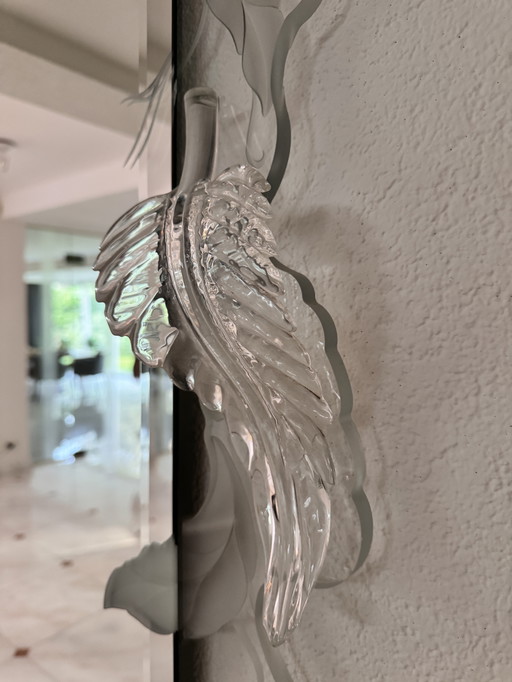 Unieke spiegel art deco met glasversiering 