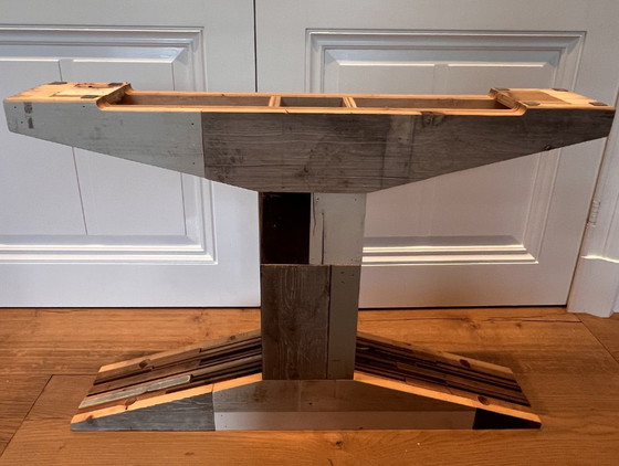 Piet Hein Eek – Mesa de Comedor Original de Madera Reciclada con Patas en T (Alto Brillo) – 260 cm – Como (photo 8 of 21)