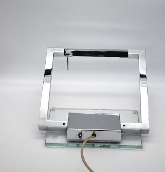 Image 1 of Lampe de table carrée rotative EL CUADRO chromée – Éclairage réglable par Neuhaus Design