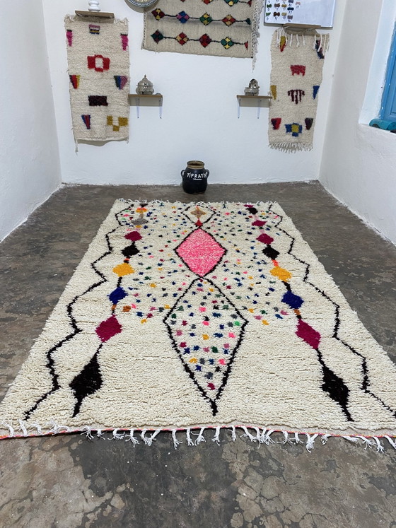 Modern Marokkaans Vloerkleed 150/260cm, Vloerkleden en tapijten, Wol, Zwart (foto 4 van 5)