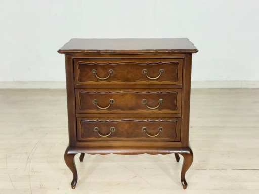 Nachtkastje/commode in Chippendale-stijl uit het midden van de 20e eeuw / Kleine ladekast / Vintage ladekast / Jaren 60