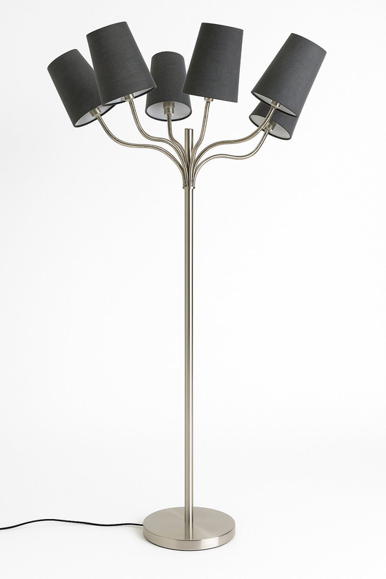 Image 1 of Zijlstra Tiel – Staande Designlamp – 6-arm – RVS – Hotel-Chique