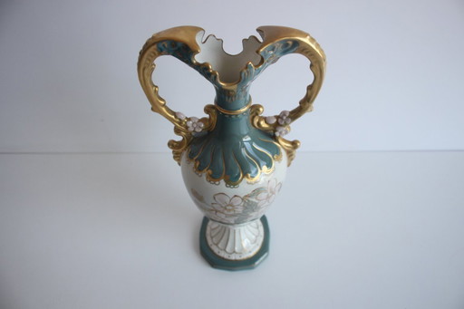 Vintage porcelain vase/Amphora, Royal Dux, 1960s. 