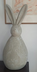 Cheerful large ceramic hare