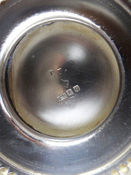 Image 1 of Elegant antique silver-plated metal sugar bowl from the 1880s-1930s