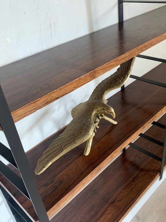 Vintage wandplanken van Rio palissanderhout – Wandrek, Wood, Metal (photo 9 of 12)