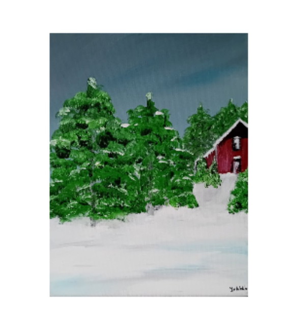 Image 1 of Kerst(winter)schilderij
