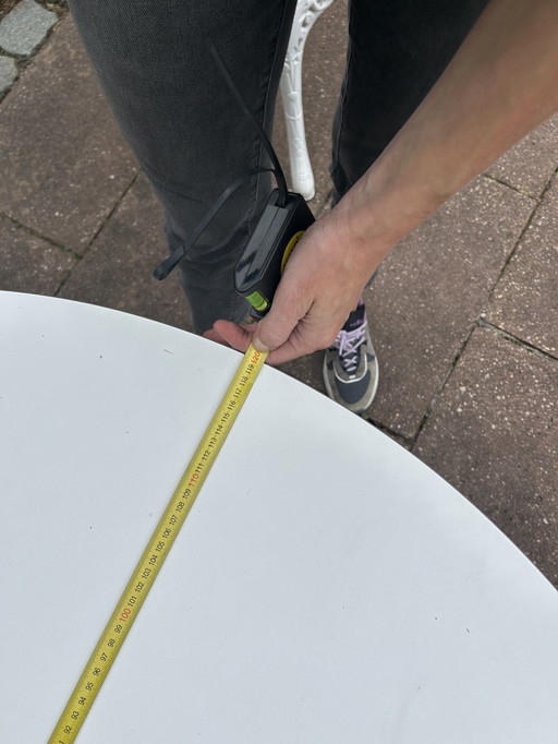 Mesa Moooi Container New Antiques Ø120 HPL blanca