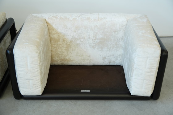 Image 1 of 1973 "Cornaro" Sofa & Fauteuil Set door Carlo Scarpa voor Gavina - Iconisch Italiaans Modernistisch Ontwerp