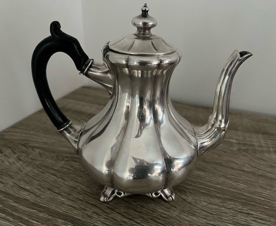 Image 1 of Caffettiera/teiera Shaw & Fisher Sheffield con marchio di garanzia, XIX secolo, metallo argentato