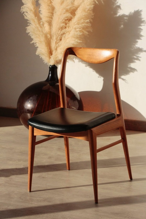 Image 1 of Set of 6 Vintage Scandinavian Teak Chairs – 1960s