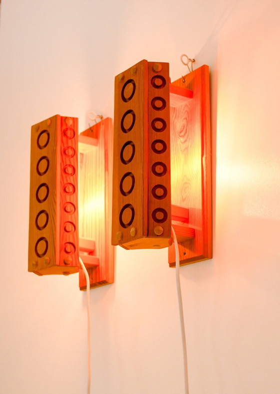 Mid-Century Modern Pine Wall Sconces from Vemdalia, Sweden, 1975, Set of 2 – Wall lights, Mid Century Modern (photo 6 of 13)