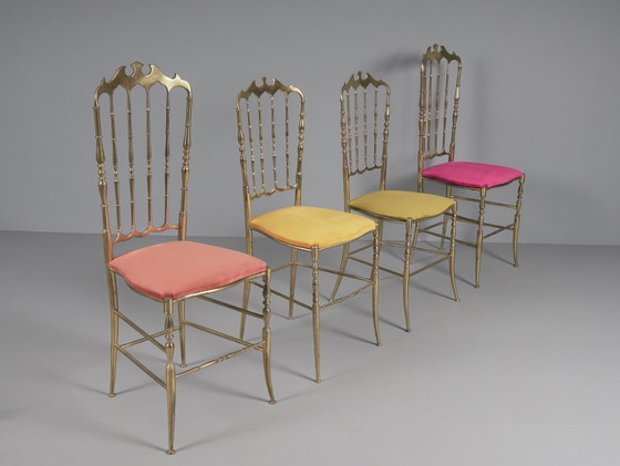 Image 1 of Set of 4 Chiavari Chairs, Italy, 1960s