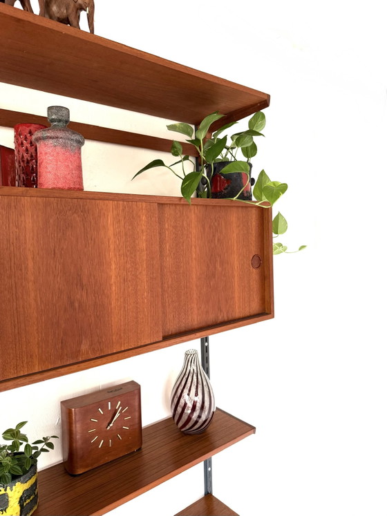 Vintage Modulair Teakhouten Wandsysteem, Kai Kristiansen ‘60 – Wandkast, Wood, Metal (photo 11 of 15)