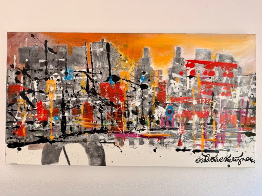 Painting 'City' by Erik Zwezerijnen